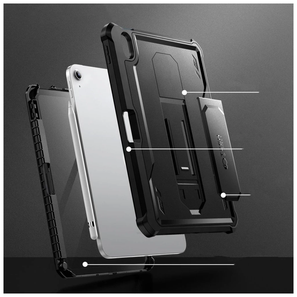 TECH-PROTECT KEVLAR PRO iPad 10.9” (2022) / iPad 11” (2025) készülékhez tok fekete