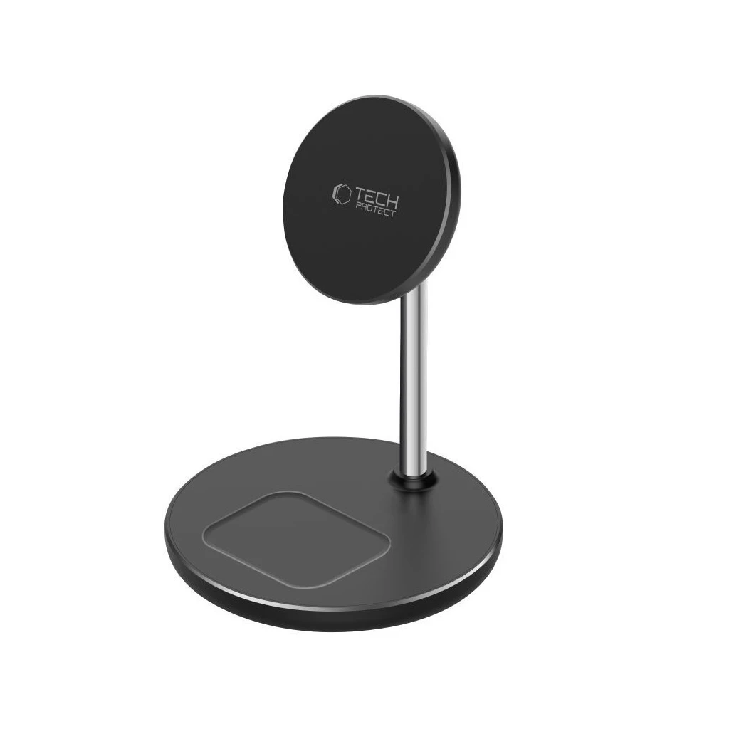 TECH-PROTECT QI15W-A39 2IN1 MAGNETIC MAGSAFE vezeték nélküli töltő fekete