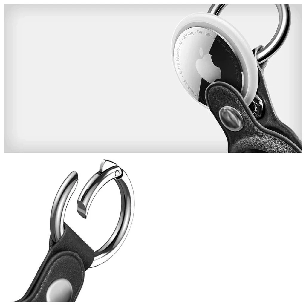 TECH-PROTECT NaturalFit Apple AirTag 1/2 készülékhez tok fekete