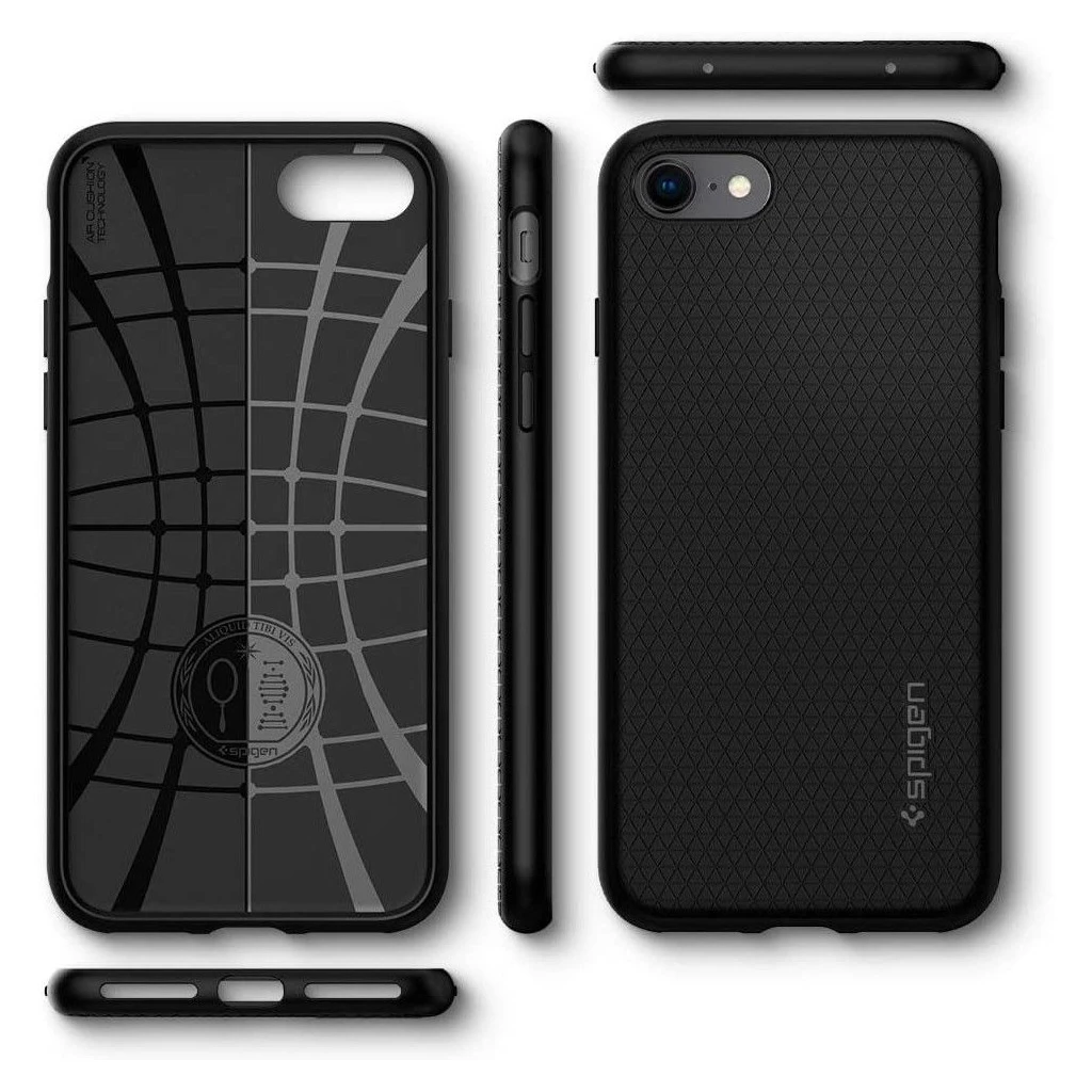 SPIGEN LIQUID AIR iPhone 7 / 8 / SE 2020 / 2022 készülékhez tok fekete
