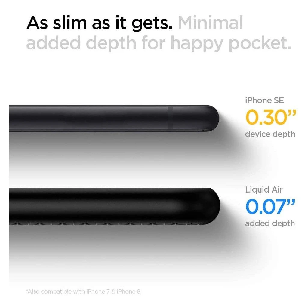 SPIGEN LIQUID AIR iPhone 7 / 8 / SE 2020 / 2022 készülékhez tok fekete