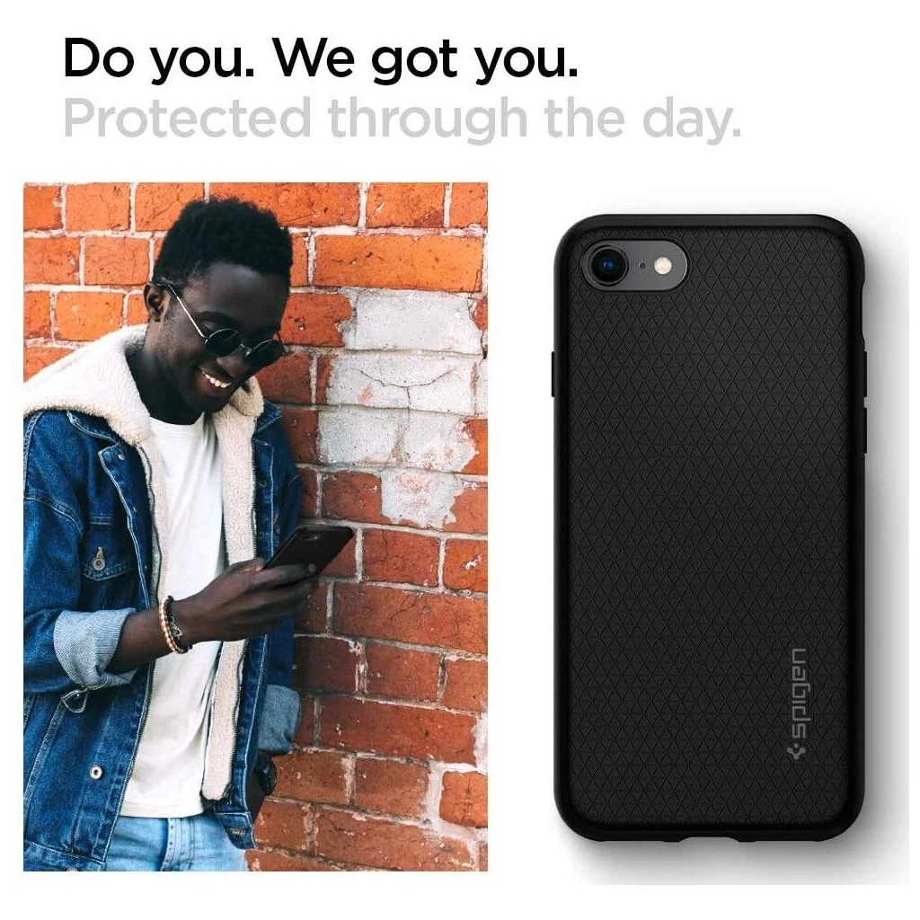SPIGEN LIQUID AIR iPhone 7 / 8 / SE 2020 / 2022 készülékhez tok fekete