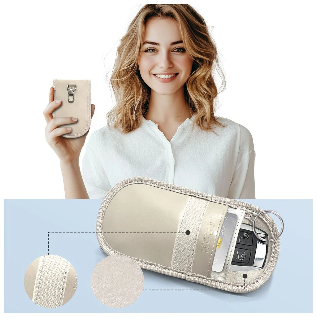 KLATKA FARADAYA TECH-PROTECT KLR100 kulcsmentes RFID jelzavaró tok, kávébarna