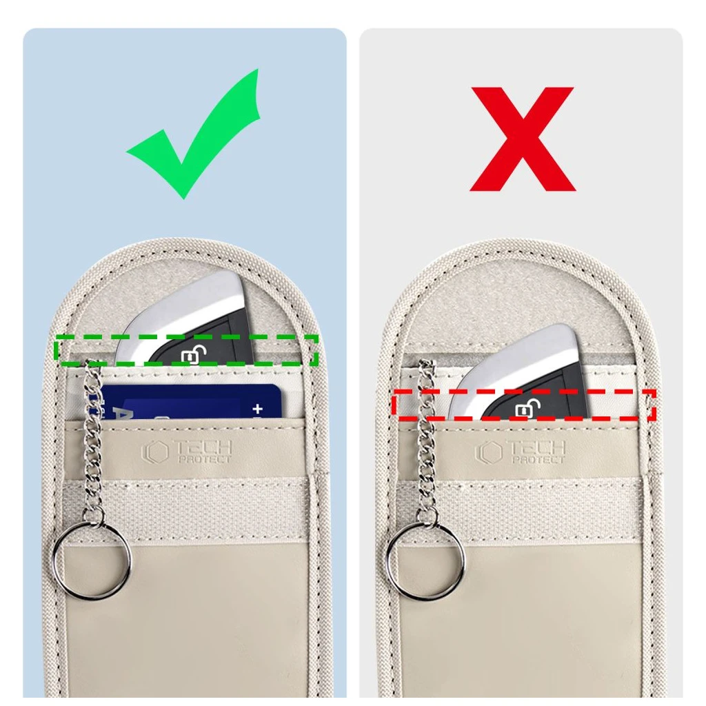 KLATKA FARADAYA TECH-PROTECT KLR100 kulcsmentes RFID jelzavaró tok, kávébarna