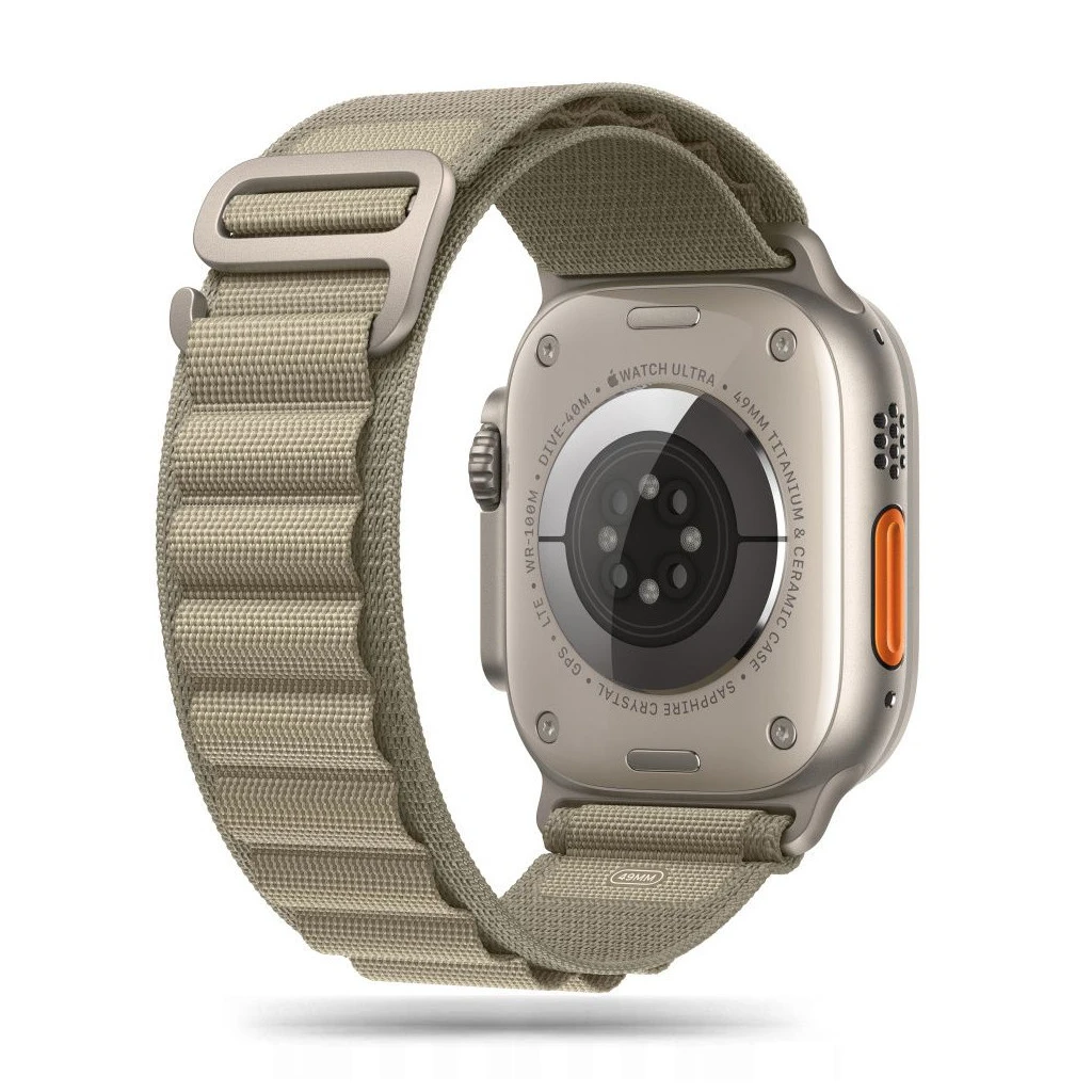 TECH-PROTECT NYLON PRO Apple Watch tok 8/9/10/11/SE/ULTRA készülékhez (44/45/46/49 mm) titán/olív