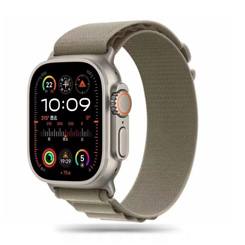 TECH-PROTECT NYLON PRO Apple Watch tok 8/9/10/11/SE/ULTRA készülékhez (44/45/46/49 mm) titán/olív