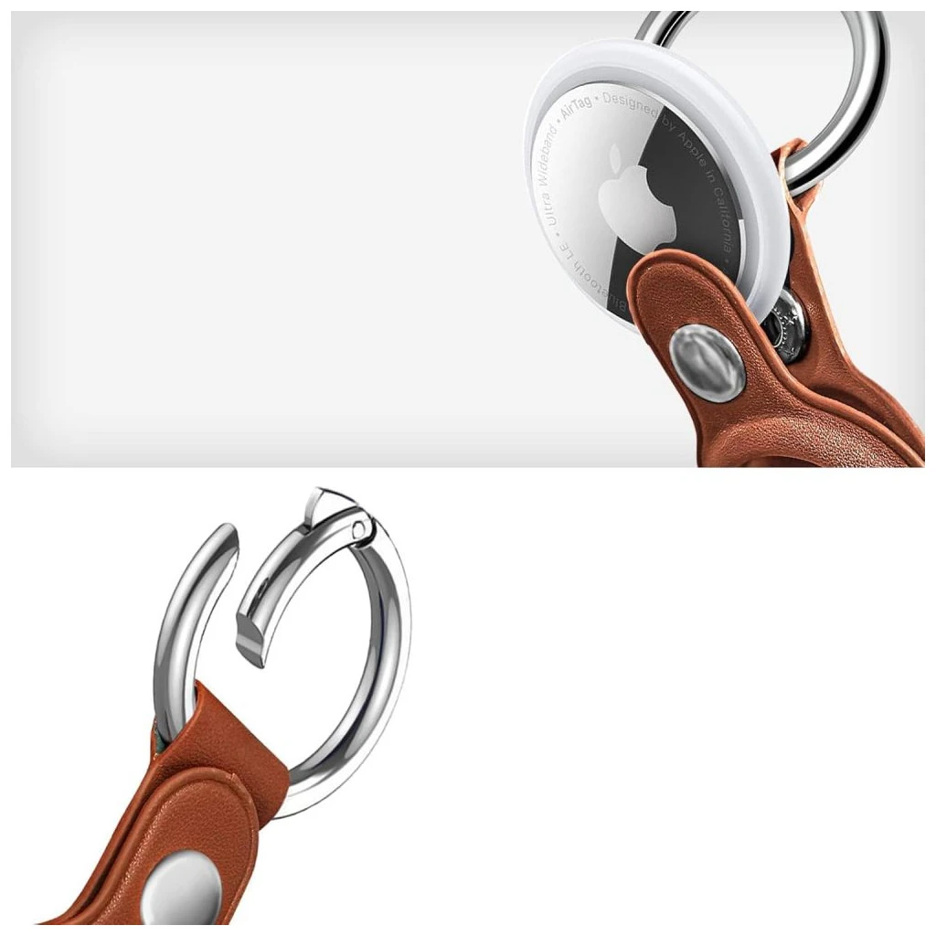 TECH-PROTECT NATURALFIT APPLE AIRTAG készülékhez tok 1 / 2 barna