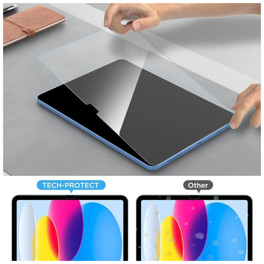 Temperált üveg kijelzővédő TECH-PROTECT GLASS FIT+ 2-PACK Lenovo Idea Tab Plus 12.1 TB-361 készülékhez átlátszó