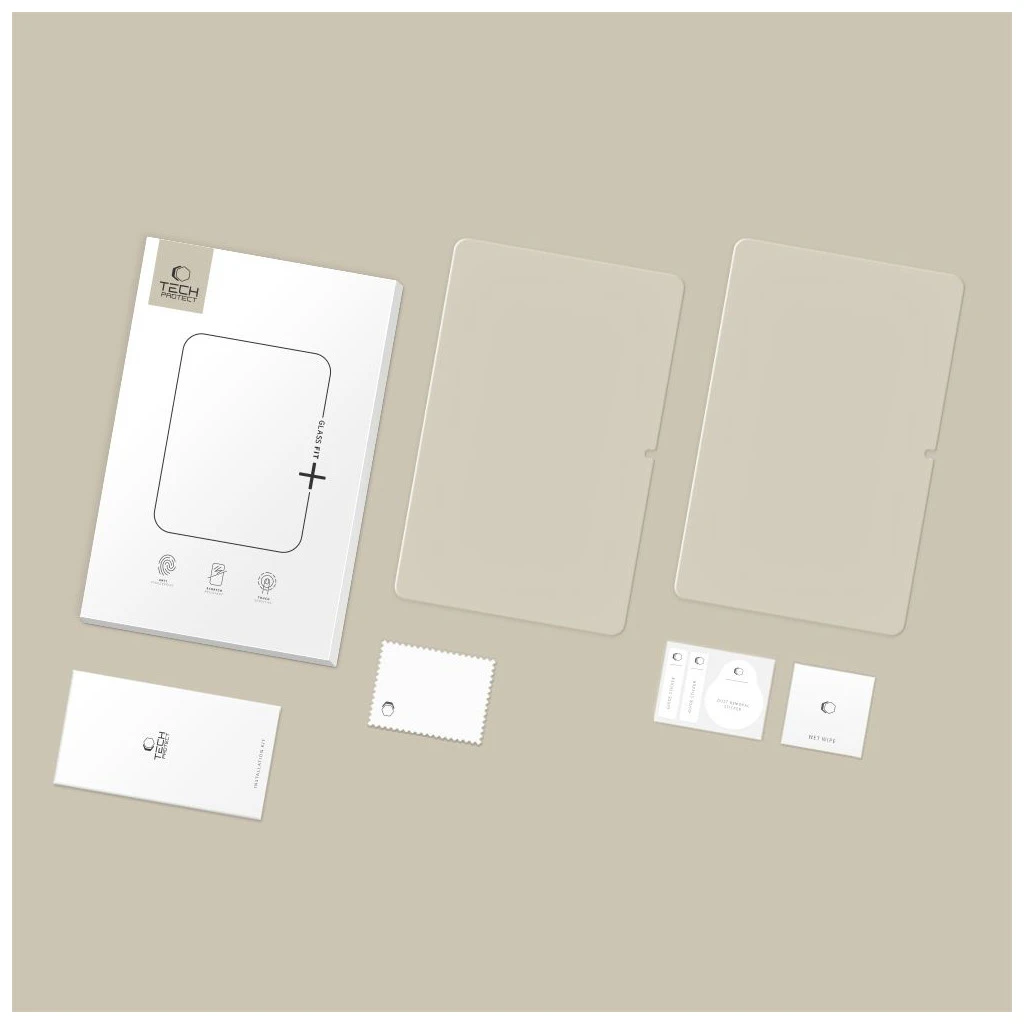 Temperált üveg kijelzővédő TECH-PROTECT GLASS FIT+ 2-PACK Lenovo Idea Tab Plus 12.1 TB-361 készülékhez átlátszó