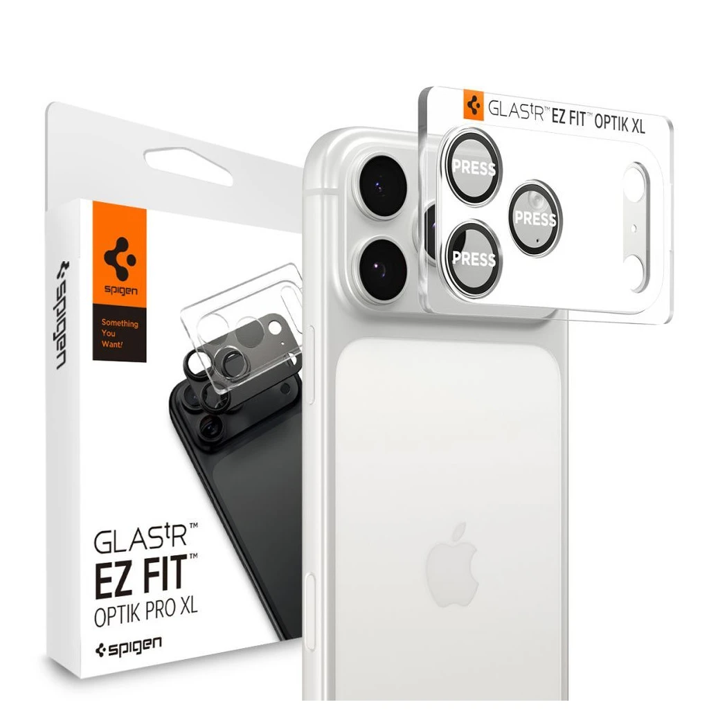 SPIGEN OPTIK PRO XL GLAS.TR „EZ FIT” kameravédő iPhone 17 Pro Max készülékhez ezüst