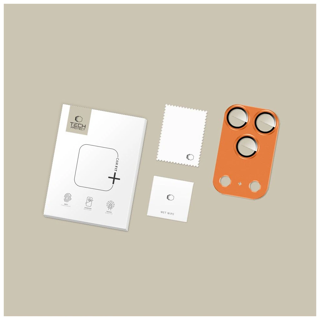 TECH-PROTECT CAMFULL FIT+ iPhone 17 Pro készülékhez kamera védőtok kozmikus narancs