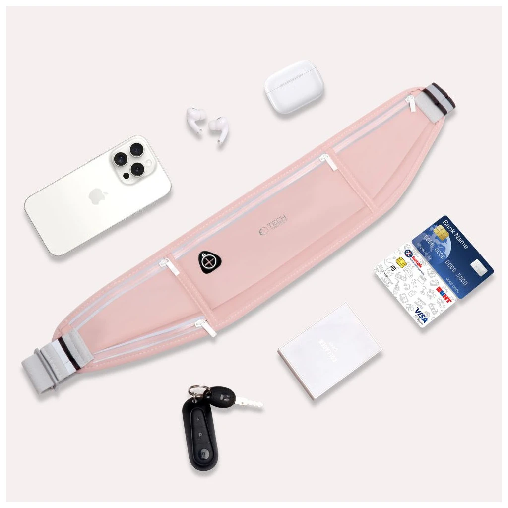 TECH-PROTECT M3 UNIVERSAL SPORT derék táska poros rózsaszín