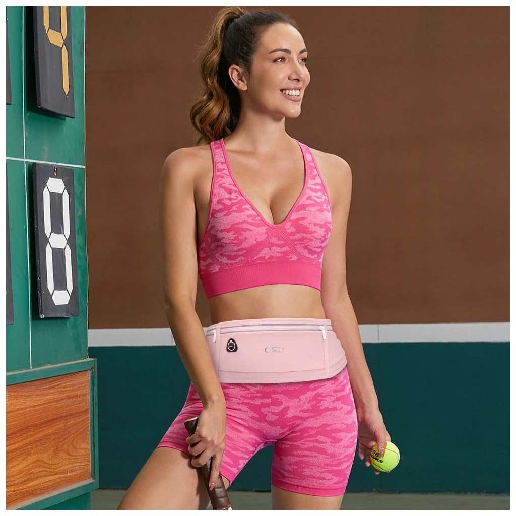 TECH-PROTECT M3 UNIVERSAL SPORT derék táska poros rózsaszín