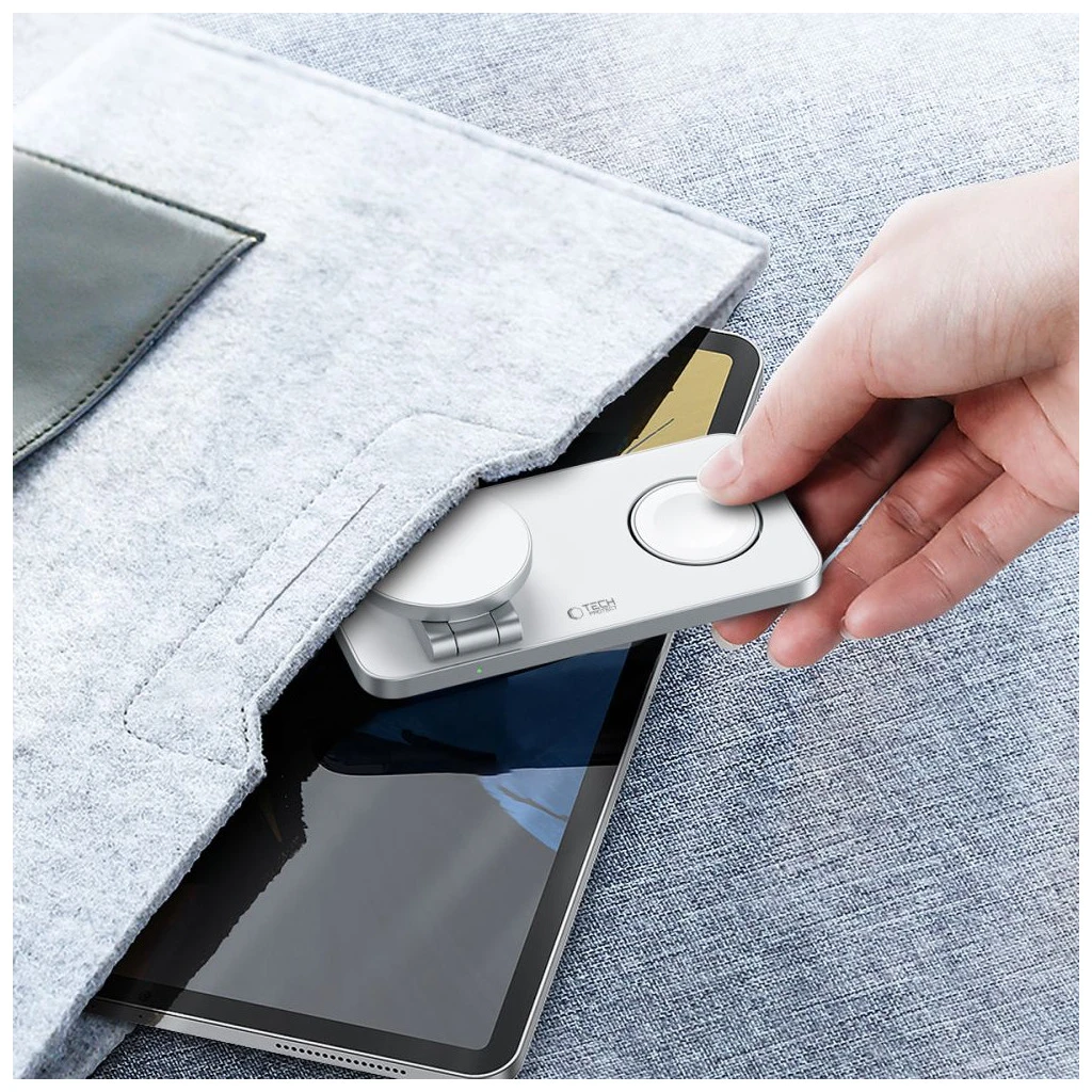 TECH-PROTECT QI15W-A47 3IN1 MAGNETIC MAGSAFE WIRELESS TÖLTŐ fehér