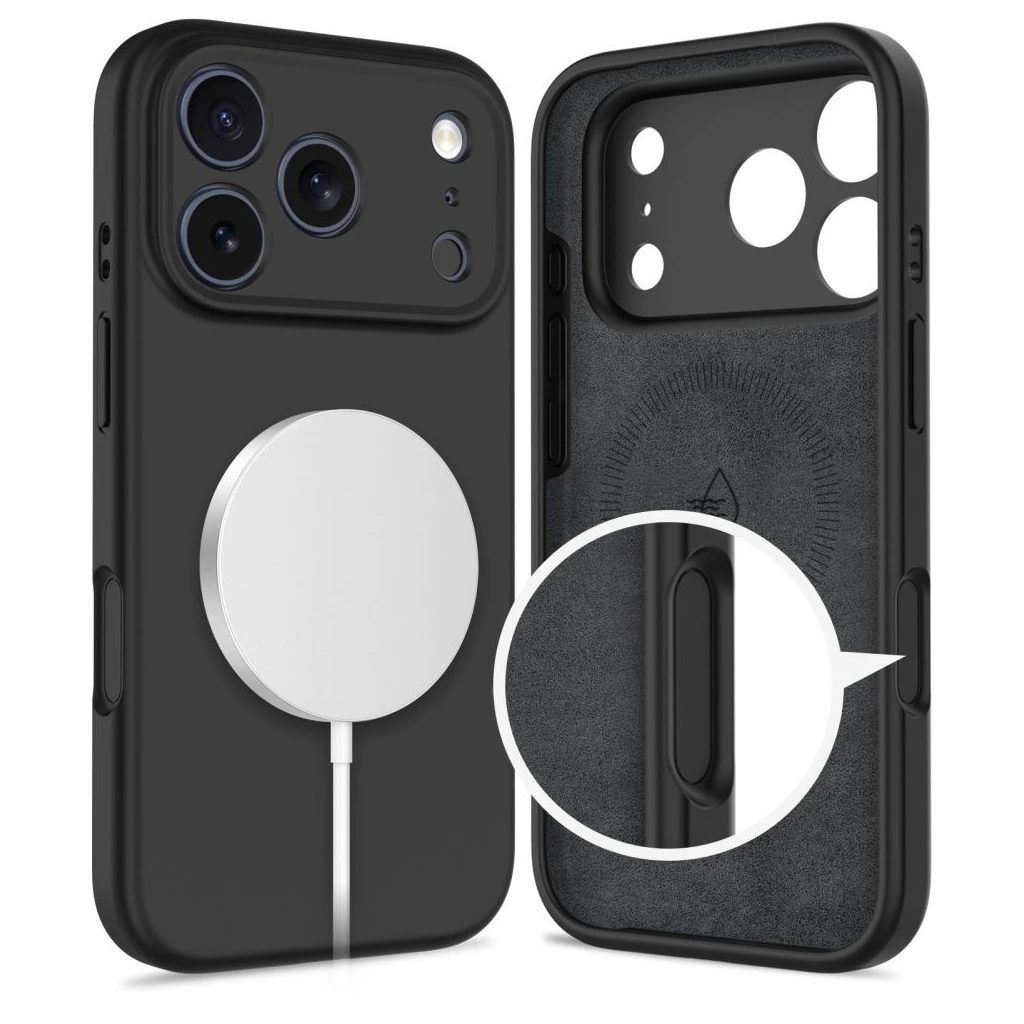 TECH-PROTECT SILICONE MAGSAFE iPhone 17 Pro Max készülékhez tok fekete