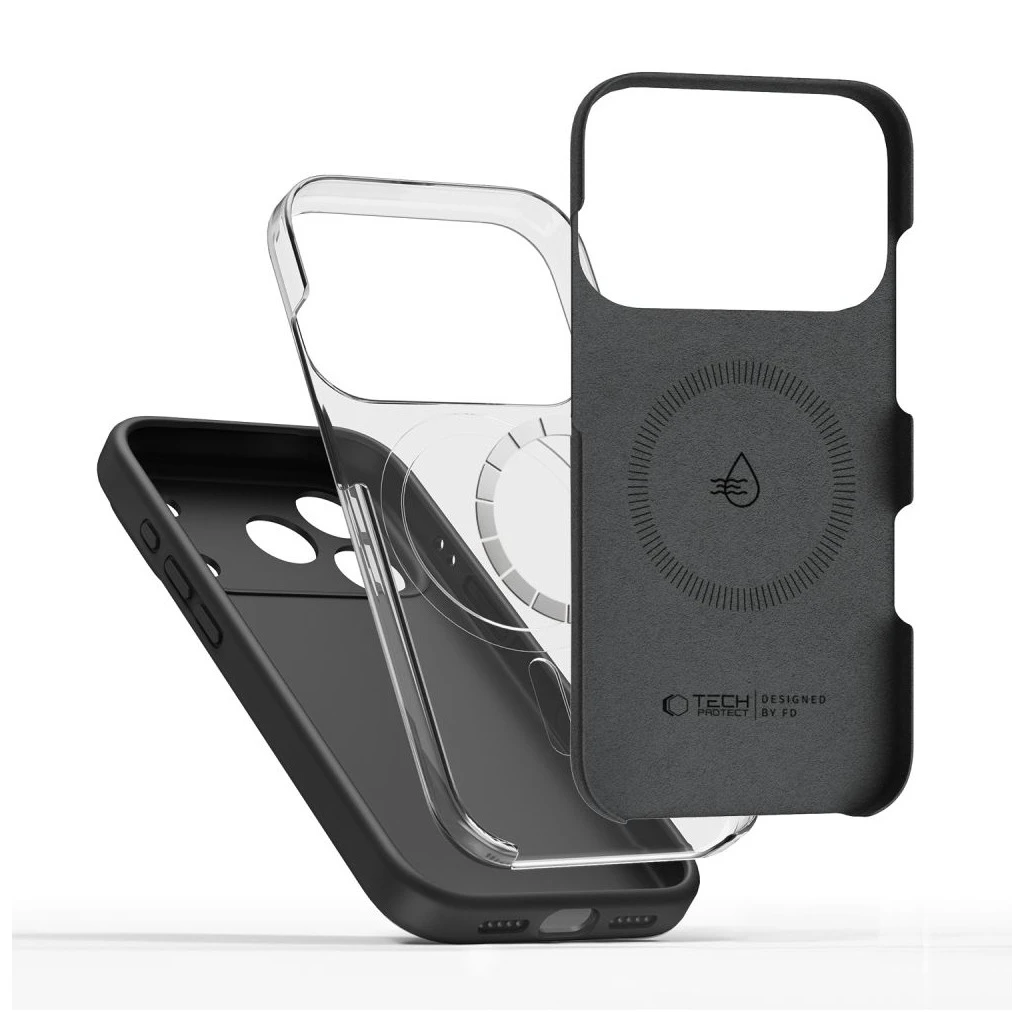 TECH-PROTECT SILICONE MAGSAFE iPhone 17 Pro Max készülékhez tok fekete
