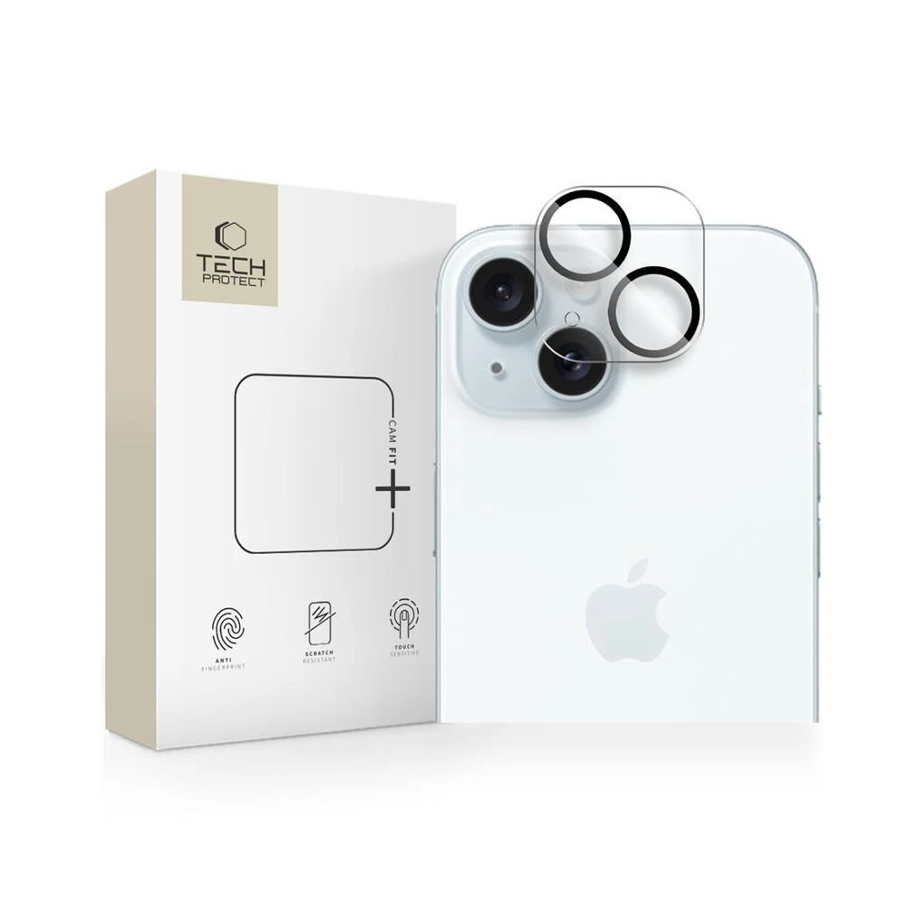 TECH-PROTECT CAM FIT+ kameravédő iPhone 14 / 14 PLUS / 15 / 15 PLUS készülékhez átlátszó