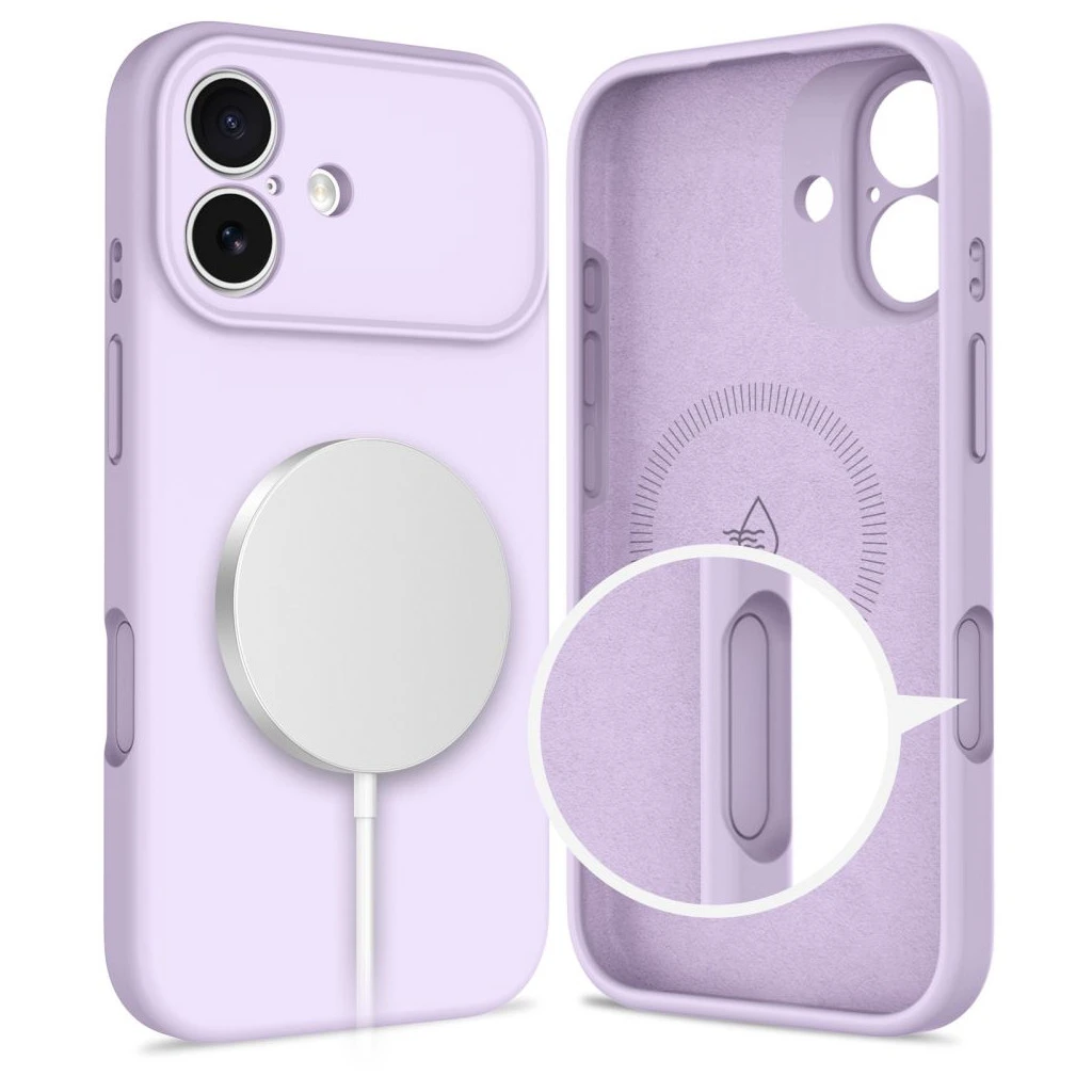 TECH-PROTECT Szilikon MagSafe iPhone 17 készülékhez tok mávé