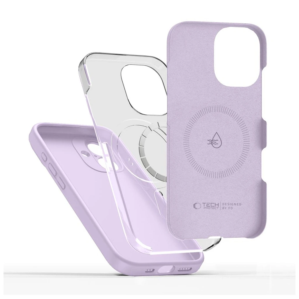 TECH-PROTECT Szilikon MagSafe iPhone 17 készülékhez tok mávé