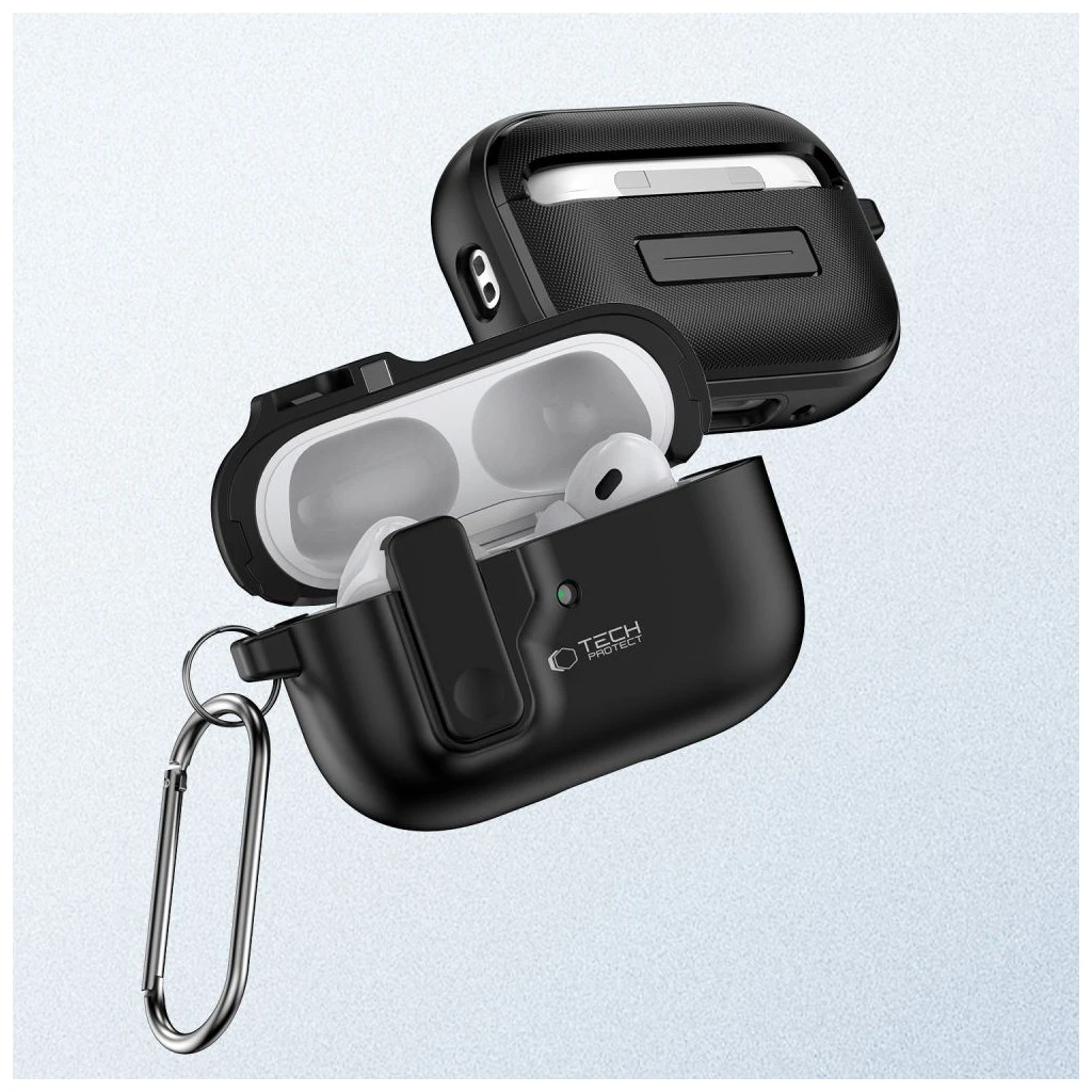 TECH-PROTECT SLIM HOOK APPLE AIRPODS PRO 1/2 készülékhez tok fekete