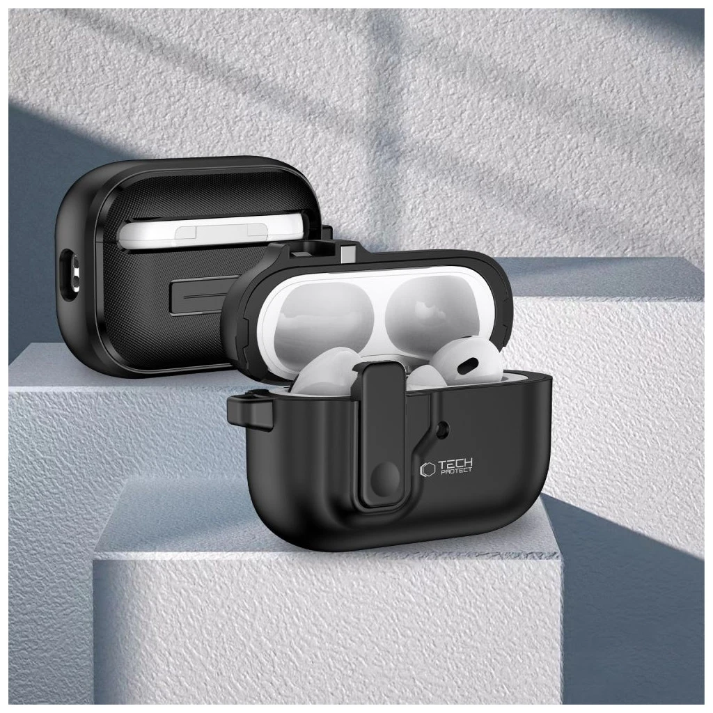 TECH-PROTECT SLIM HOOK APPLE AIRPODS PRO 1/2 készülékhez tok fekete