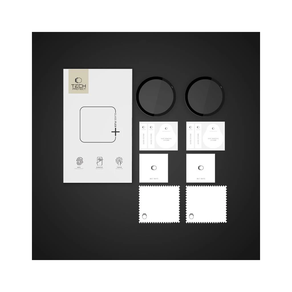 Hibrid üvegfólia TECH-PROTECT GLASS FLEX+ 2-PACK GARMIN VIVOACTIVE 6 készülékhez fekete