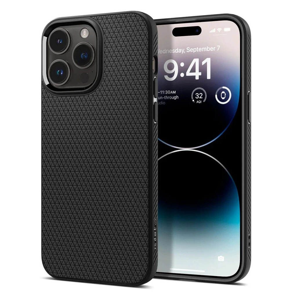SPIGEN LIQUID AIR iPhone 14 Pro tok készülékhez matt fekete