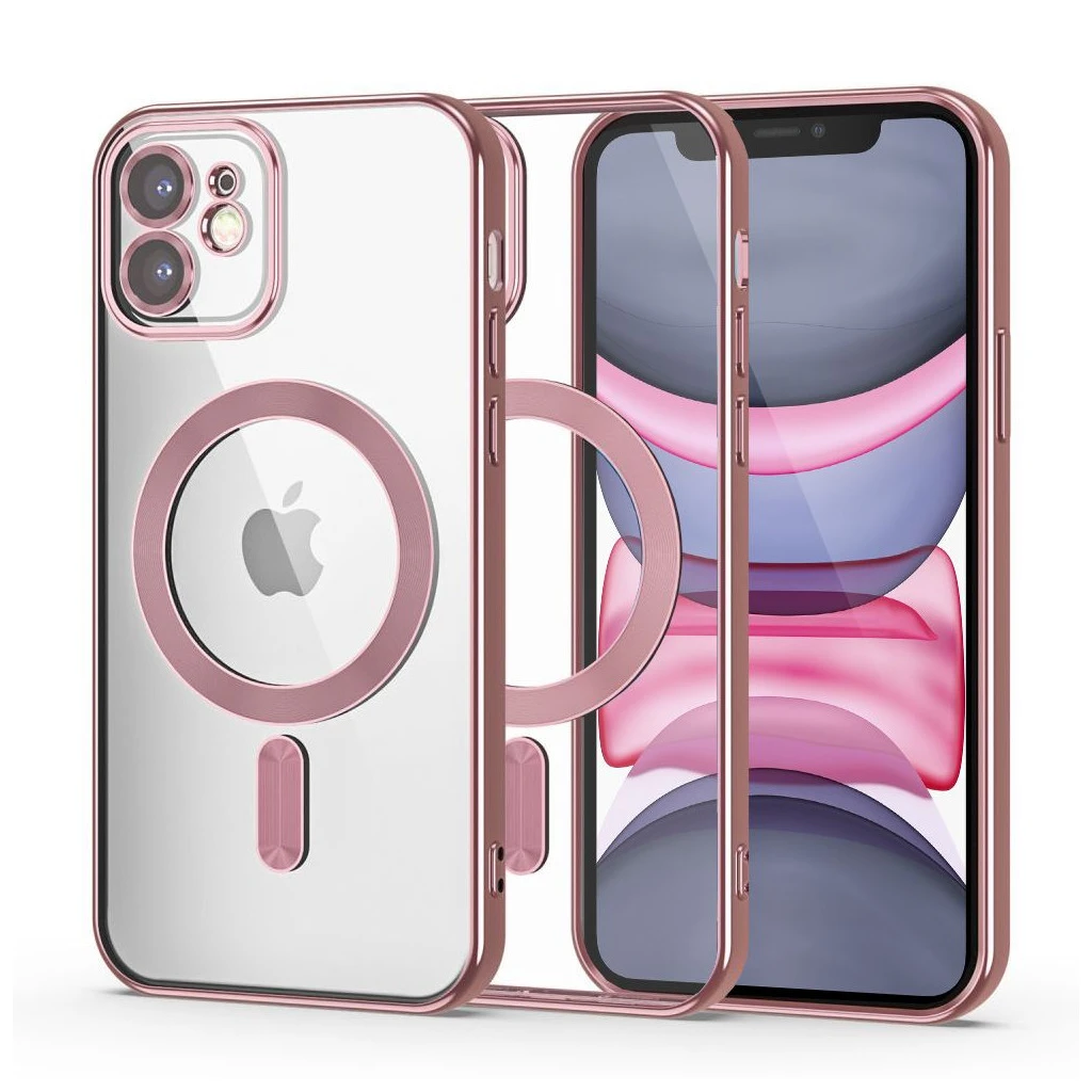 TECH-PROTECT MAGSHINE MAGSAFE iPhone 11 készülékhez tok rózsaarany