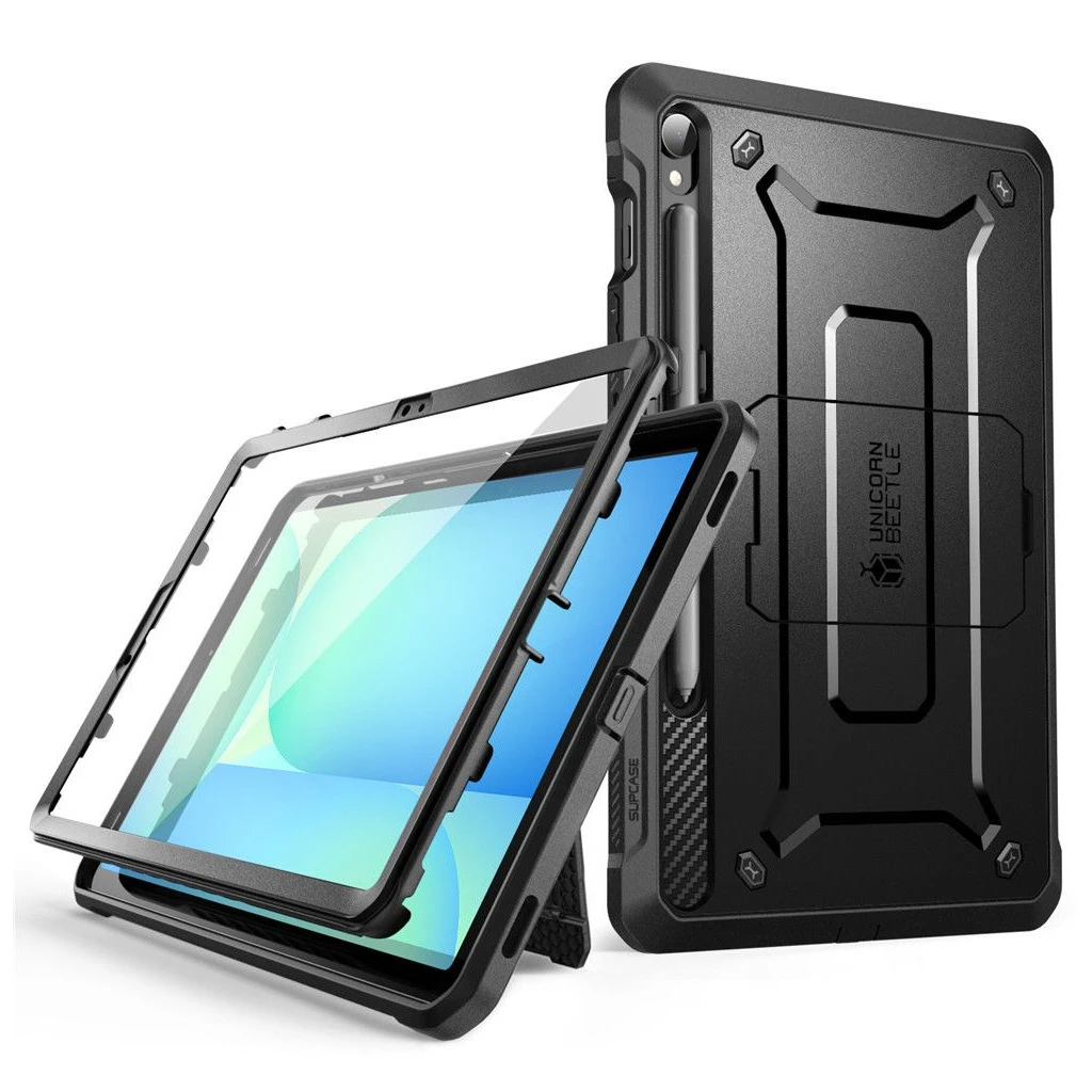 SUPCASE UNICORN BEETLE PRO tok Samsung Galaxy Tab S9 11.0 / S9 FE / S10 FE / S10 LITE 10.9 készülékhez X710 / X716B / X510 / X516B / X520 / X526 / X400 / X406B fekete