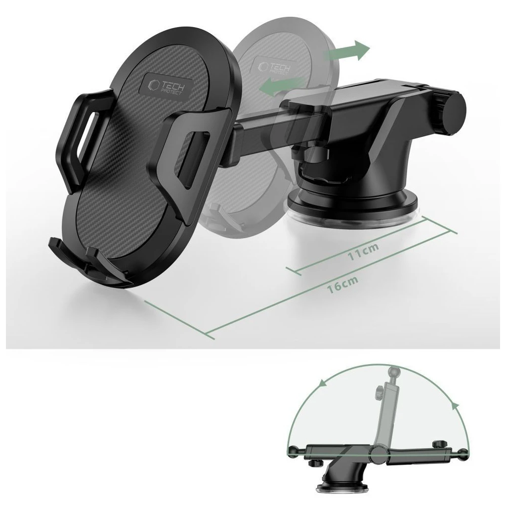TECH-PROTECT V1 Univerzális szélvédő és műszerfal autótartó fekete