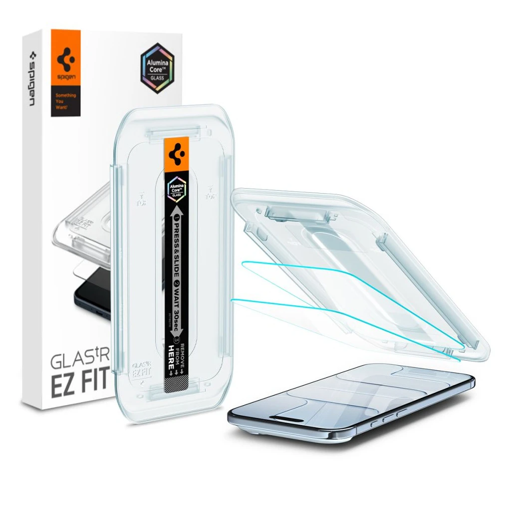 Megerősített védőüveg Spigen Glas.TR „EZ FIT” 2-PACK iPhone Air Clear készülékhez