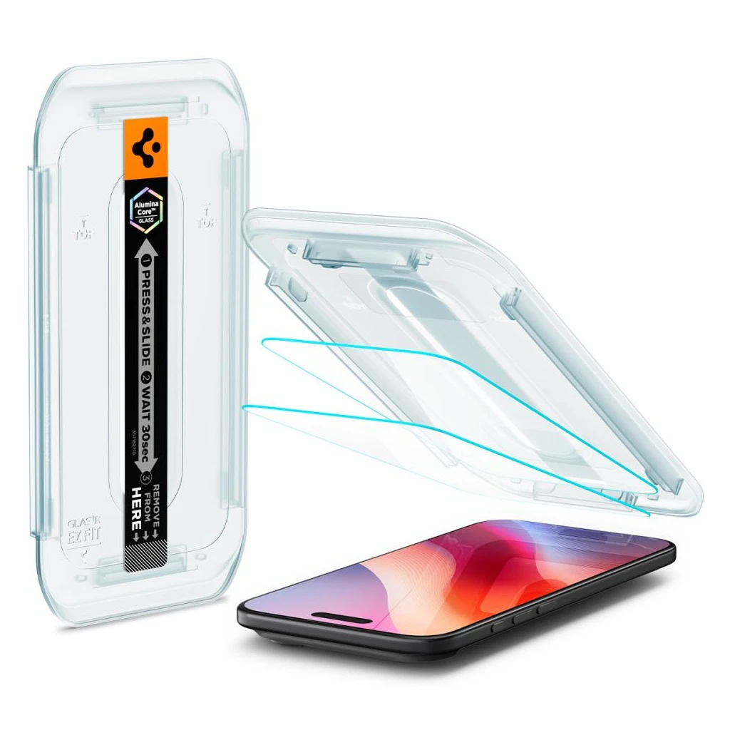 Megerősített védőüveg Spigen Glas.TR „EZ FIT” 2-PACK iPhone Air Clear készülékhez