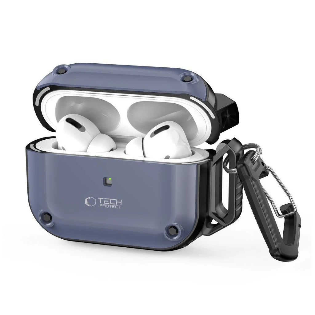 TECH-PROTECT ROUGH HOOK Apple AirPods Pro 1/2 készülékhez tok acélkék