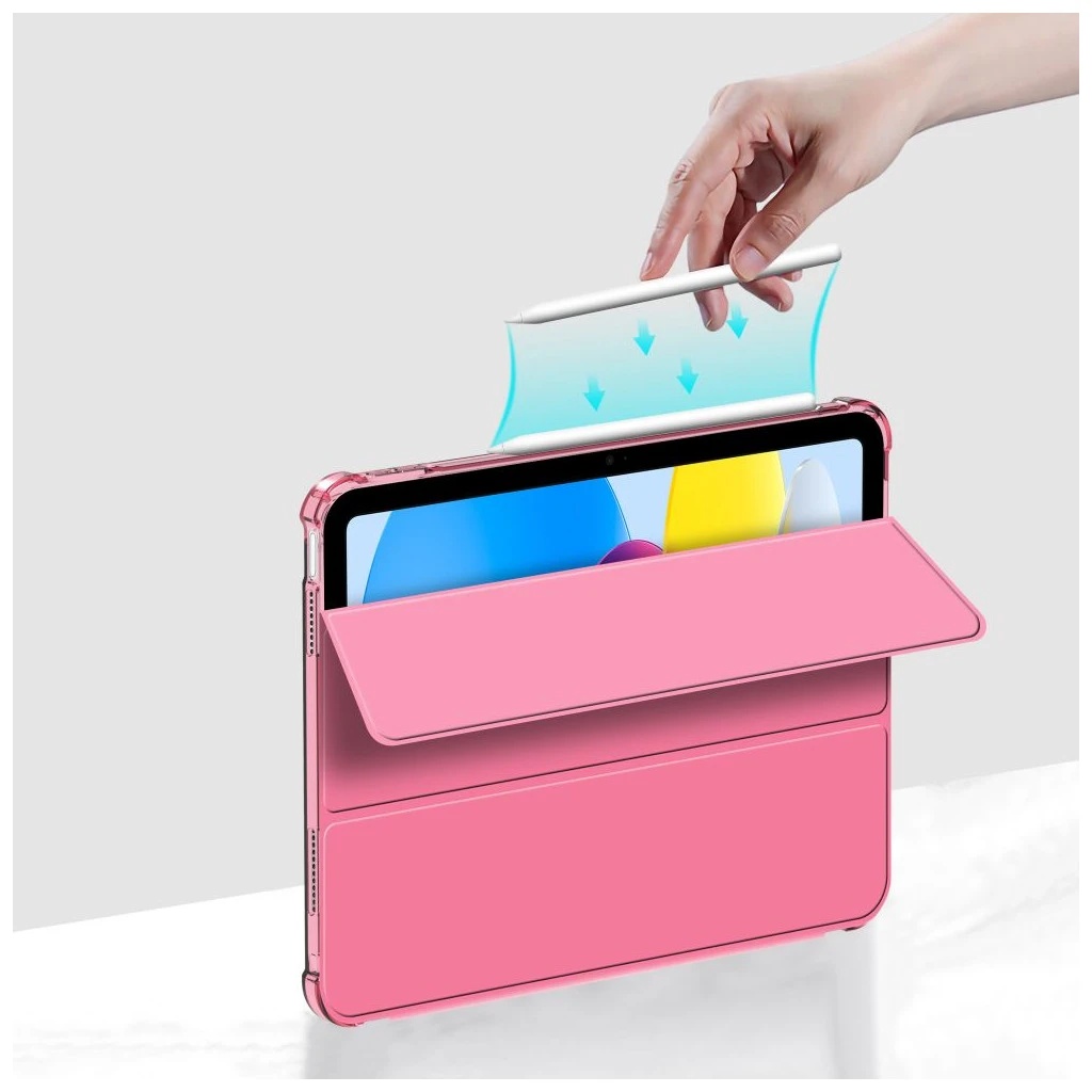 TECH-PROTECT SC PEN HYBRID iPad 10.9” 10/2022 / 11” 11/2025 készülékhez Kristály magenta