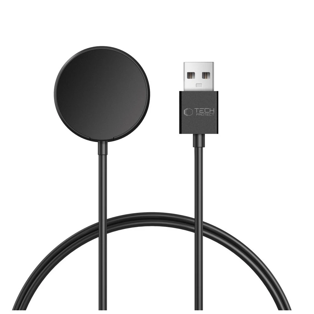 TECH-PROTECT MC03 ULTRABOOST mágneses töltő USB kábel 100CM Samsung Galaxy Watch készülékhez fekete