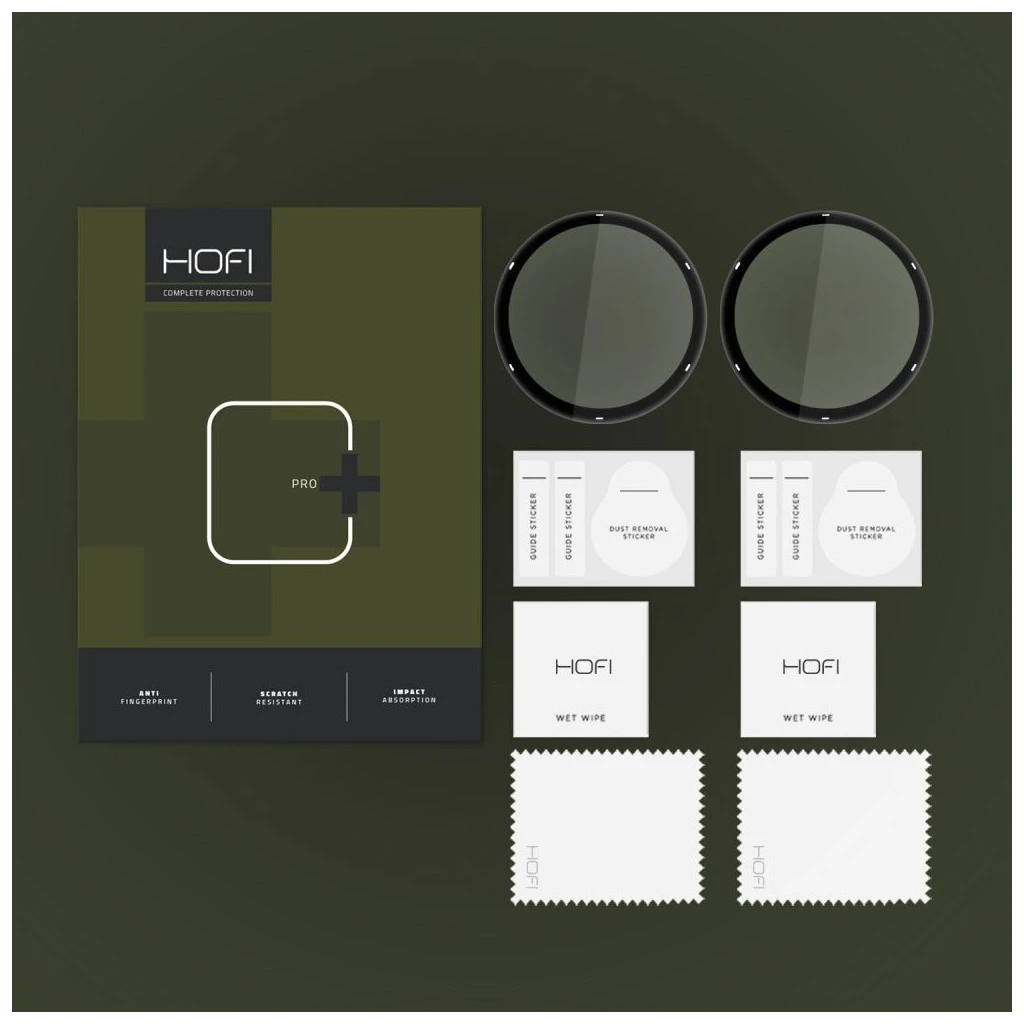 Hibrid üvegfólia HOFI Hybrid Pro+ 2-PACK Garmin Vivoactive 5 készülékhez fekete