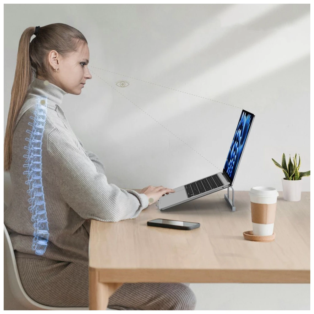 TECH-PROTECT ULS100 univerzális laptop állvány szürke