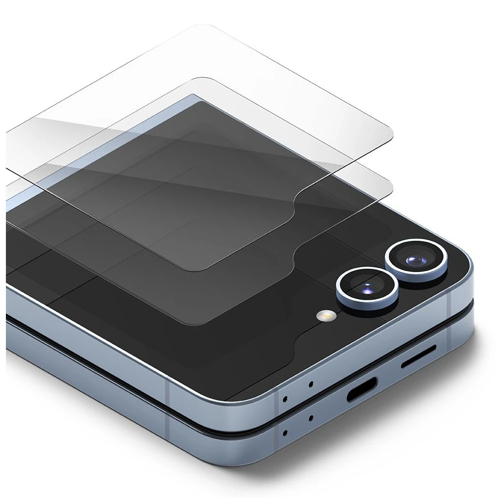 Temperált üveg RINGKE kijelzővédő 2-PACK Galaxy Z Flip 6 / 7 FE készülékhez, átlátszó