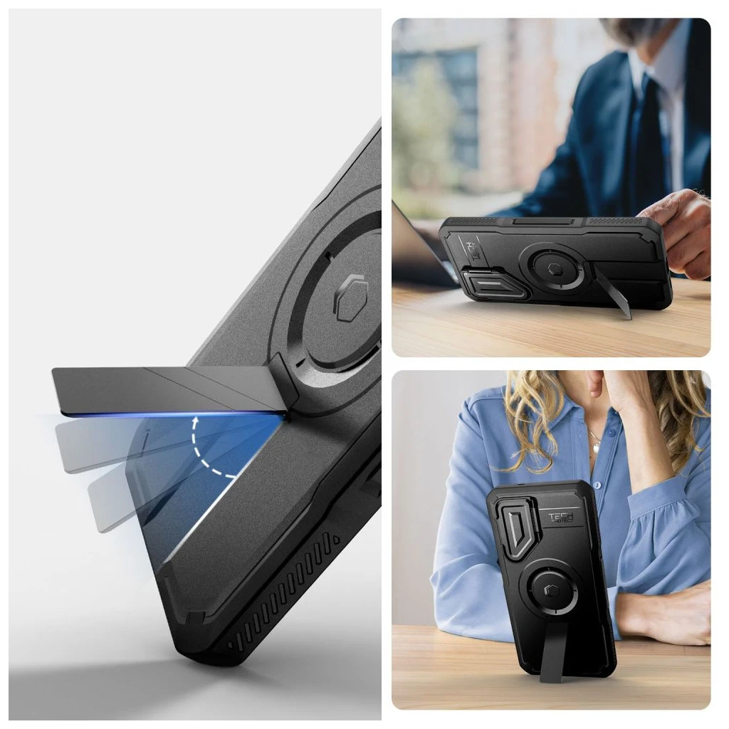 TECH-PROTECT Kevlar MagSafe tok Samsung Galaxy S25 készülékhez fekete