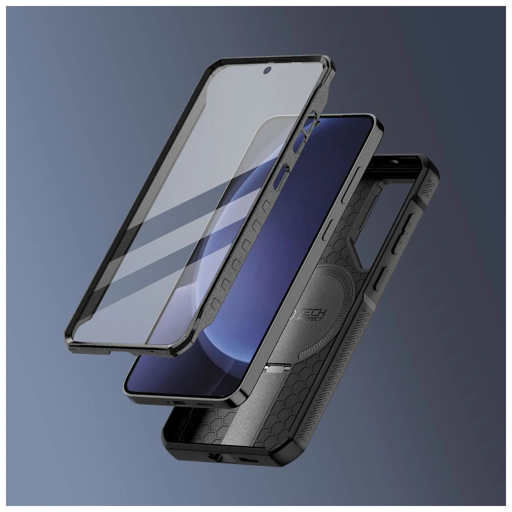 TECH-PROTECT Kevlar MagSafe tok Samsung Galaxy S25 készülékhez fekete