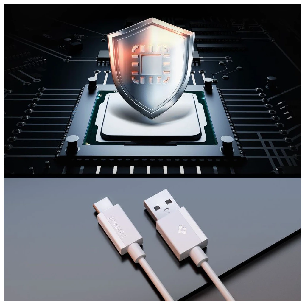 SPIGEN EB6010AC ESSENTIAL TYPE-C KÁBEL 60W 100CM fehér