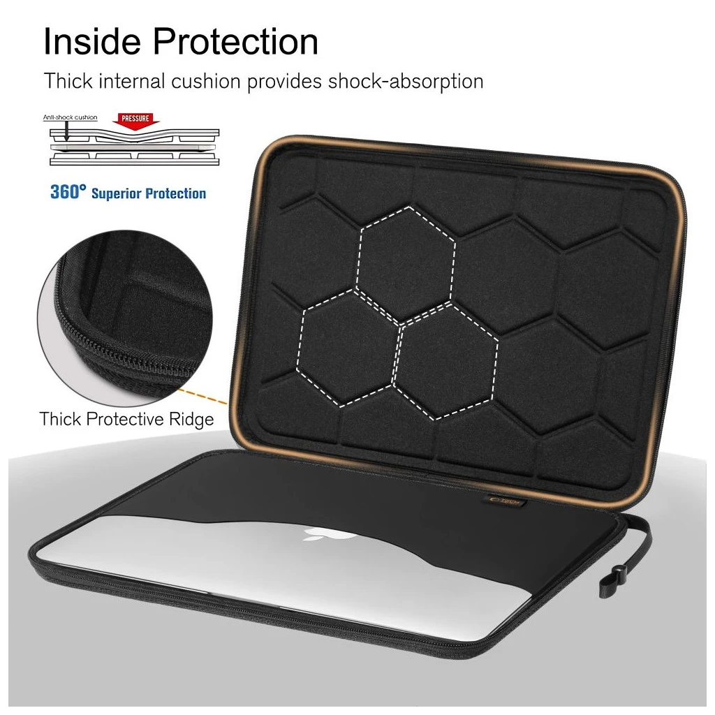 TECH-PROTECT HARDPOUCH laptop tok 13-14 készülékhez fekete