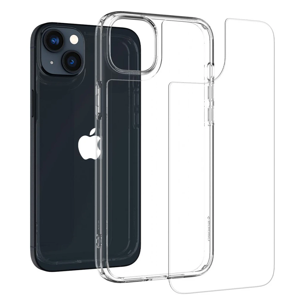 SPIGEN Quartz Hybrid iPhone 14 Plus / 15 Plus készülékhez tok Crystal Clear