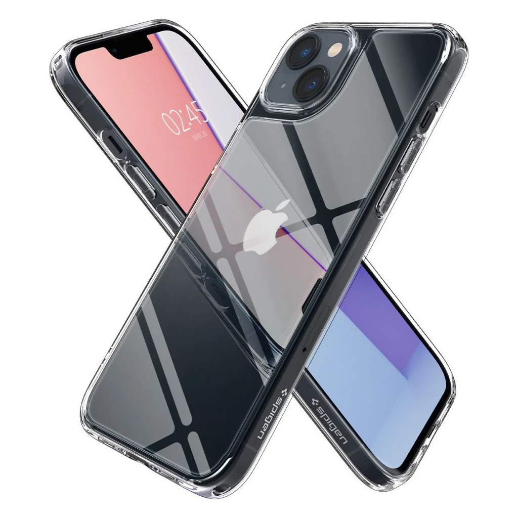 SPIGEN Quartz Hybrid iPhone 14 Plus / 15 Plus készülékhez tok Crystal Clear