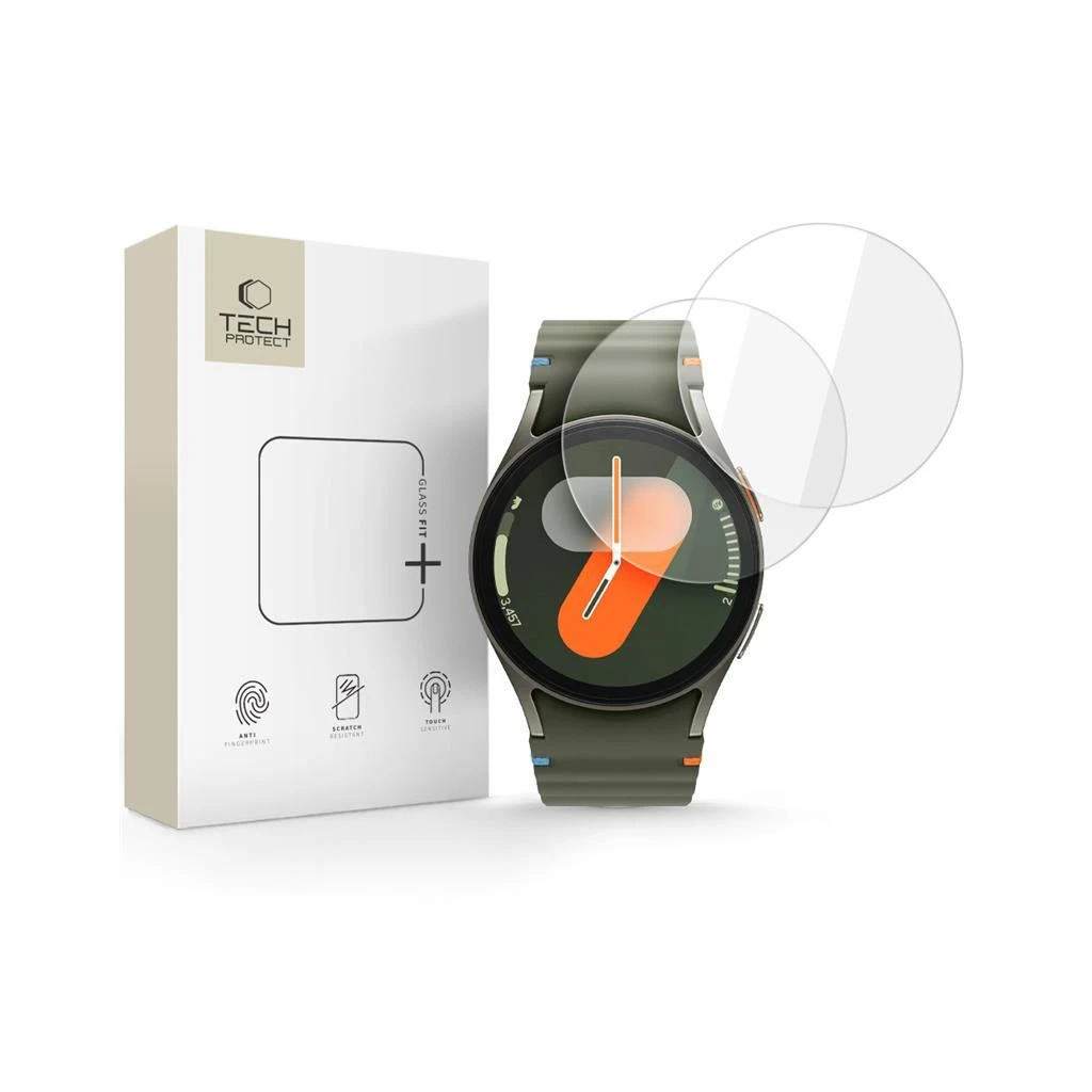 Tech-Protect Glass Fit+ 2-PACK Samsung Galaxy Watch 4 / 5 / 6 / 7 / FE (40 MM) készülékhez üvegfólia – átlátszó