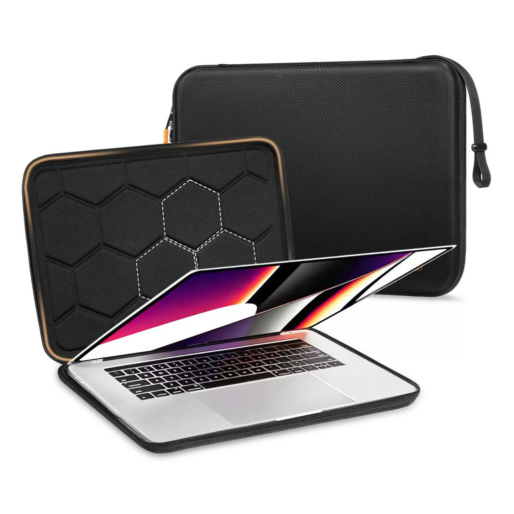 TECH-PROTECT HARDPOUCH laptop tok 13-14 fekete/narancssárga