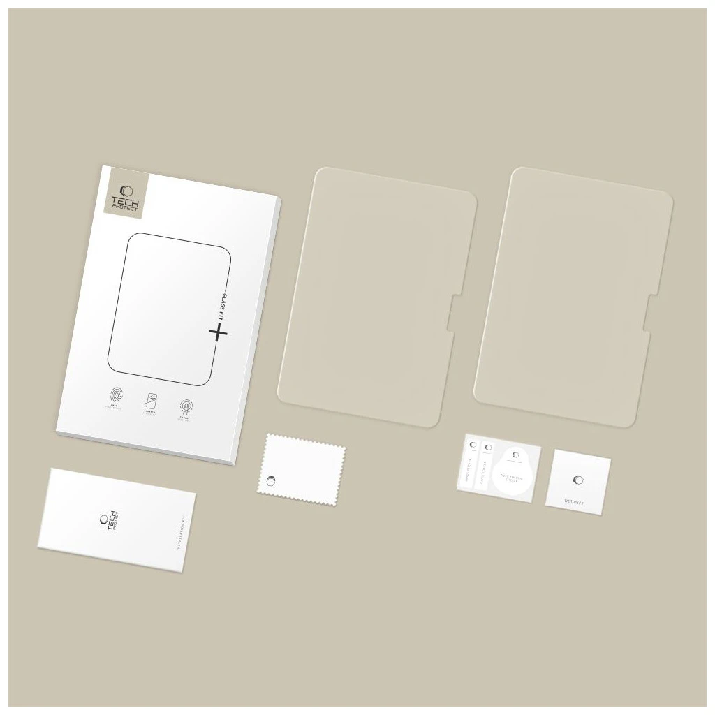 TECH-PROTECT edzett üveg FIT+ 2 db iPad Air 13” (1/2, 2024–2025) és iPad Pro 13” (7/8, 2024–2025) készülékhez átlátszó