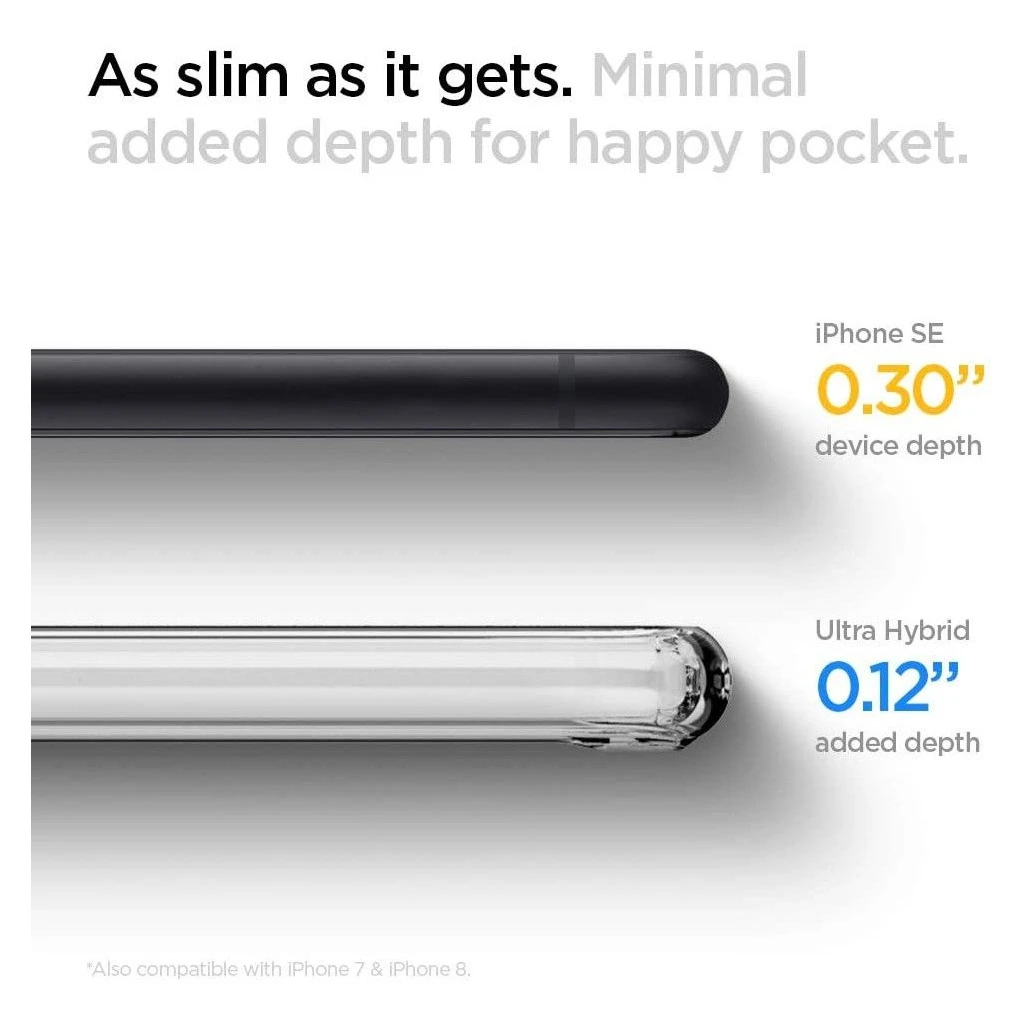 SPIGEN ULTRA HYBRID tok iPhone 7/8/SE 2020/2022 készülékhez Crystal Clear