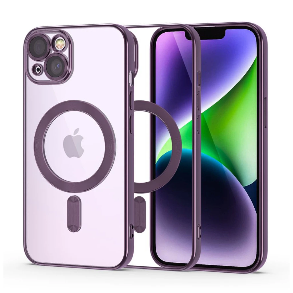 TECH-PROTECT MAGSHINE MAGSAFE iPhone 14 készülékhez tok lila