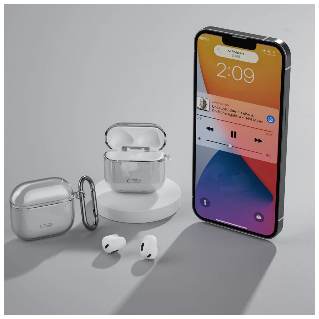 TECH-PROTECT FLEXAIR APPLE AIRPODS 4 készülékhez hamvaszürke